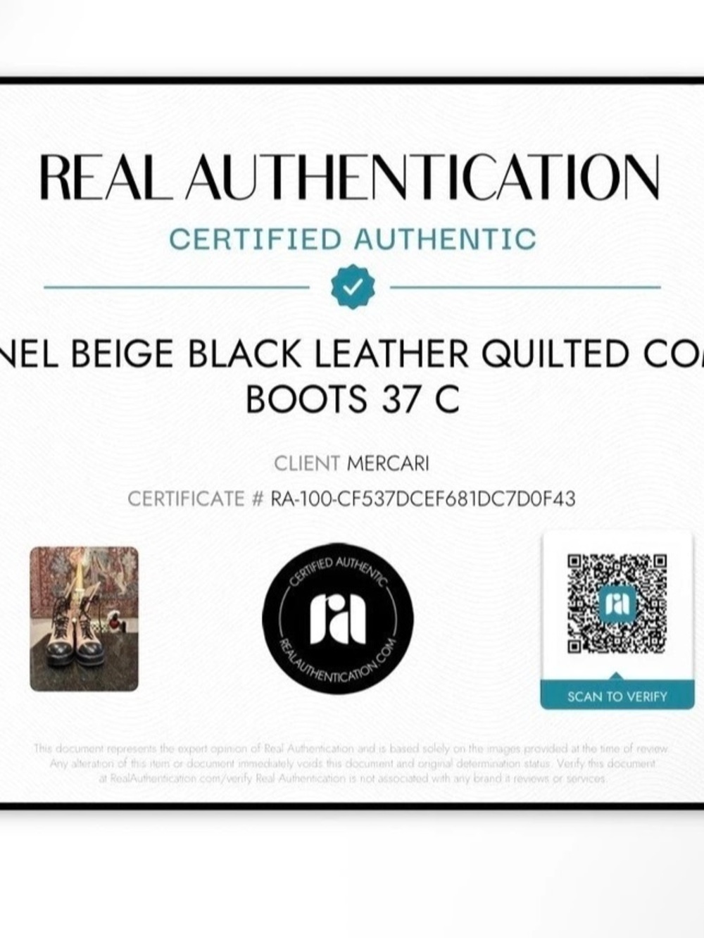 RARE Authentic Chanel Quilted CC Logo Lace-Up Boots Beige & Black EU 37 - Picture 10 of 10